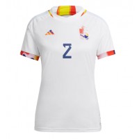 Camisa de Futebol Bélgica Toby Alderweireld #2 Equipamento Secundário Mulheres Mundo 2022 Manga Curta